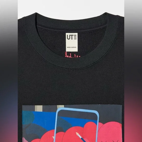 Uniqlo x KAWS + Warhol Graphic Sweatshirt Black size S - Picture 5 of 13